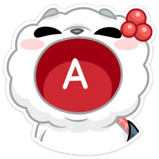 😮 A Буква А, Алфавит, Наклейка, Милый, Мультфильм, Персонаж telegram sticker