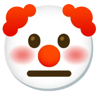 😐 clown, emoji, face, expression, upset, circus telegram sticker