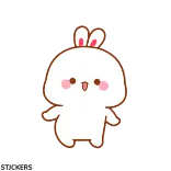 🕺 bunny, rabbit, cute, animal, cartoon, white telegram sticker