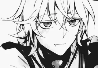 🙂 Anime, Mangá, Personagem, Preto e branco telegram sticker