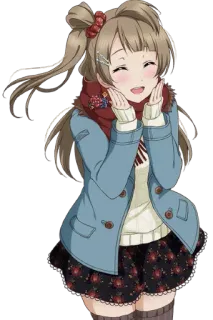🤗 Anime, Garota, Fofa, Sorriso, Inverno, Moda, Desenho animado whatsapp sticker