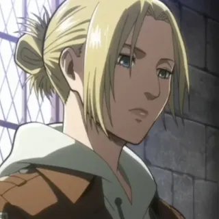 🌟 Annie Leonhart Attack on Titan アニメ, 進撃の巨人, アニ, アニ・レオンハート, キャラクター telegram sticker