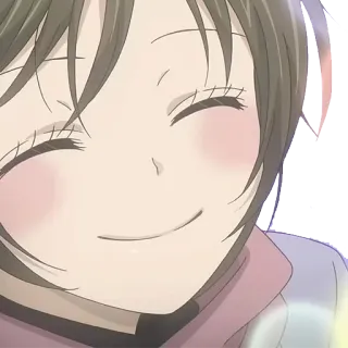 😊 anime, gadis, senyum, bahagia telegram sticker