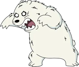 😡 Ice Bear We Bare Bears Cartoon, Bär, Wütend, Eisbär, We Bare Bears, Animation telegram sticker