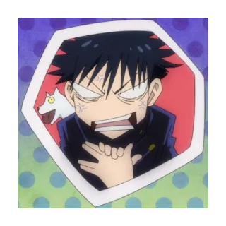 😠 Megumi Fushiguro Jujutsu Kaisen Anime, Manga, Megumi Fushiguro, Jujutsu Kaisen, enojado, Dibujo animado telegram sticker