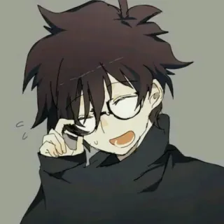 😅 アニメ, 男の子, メガネ, 漫画 telegram sticker
