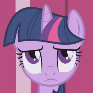 ❤️ Twilight Sparkle My Little Pony Cartoon, Pony, Traurig, Lila, Twilight Sparkle telegram sticker