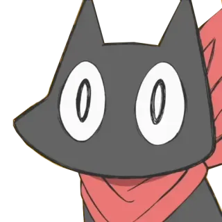 😨 кот, шарф, мультфильм, животное telegram sticker