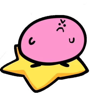 😠 Kirby カービィ, 怒り, 星 telegram sticker