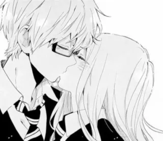 💓 Anime, Manga, Coppia, Bacio, Romance telegram sticker