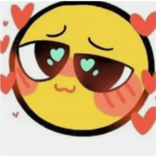 😀 emoji, coração, amor, fofo, kawaii, feliz, amarelo whatsapp sticker