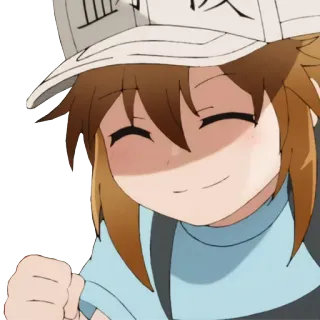 👊 Platelet Cells at Work! Anime, Plaqueta, Cells at Work!, Bonito, Kawaii, Alegre, Feliz telegram sticker
