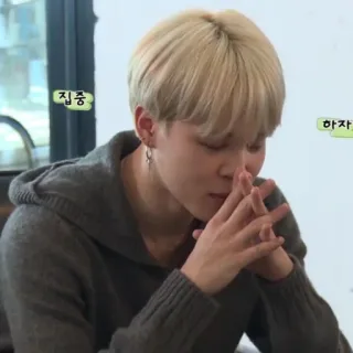 🦚 집중
하자 person, man, korean, gray sweater, looking down, indoors telegram sticker