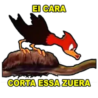 ✂️ EI CARA
CORTA ESSA ZUERA pássaro, desenho animado, galho, engraçado telegram sticker