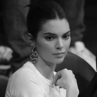 🤍 Kendall Jenner นางแบบ, คนดัง, ภาพเหมือน, ผู้หญิง, เครื่องประดับ telegram sticker