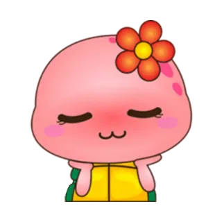 ☺️ kawaii, fofo, adesivo, rosa, flor, emoji telegram sticker