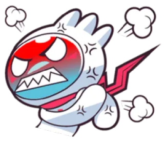 😤 marah, kartun, karakter, ekspresi, emoji telegram sticker