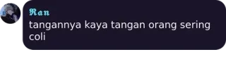 💜 tangannya kaya tangan orang sering coli telegram sticker