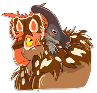 🏕 dinossauro, animal, criatura, desenho animado telegram sticker