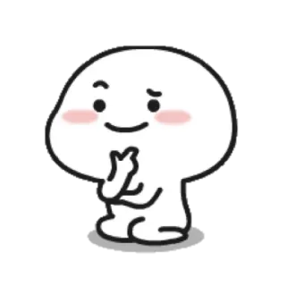 🤔 carino, cartone animato, adesivo, personaggio, blob, divertente, adorabile telegram sticker