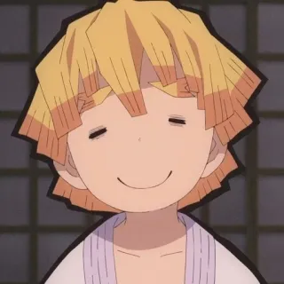 😊 Zenitsu Agatsuma Demon Slayer Anime, Demon Slayer, Zenitsu, Charakter, Manga, Süß whatsapp sticker
