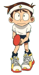 😥 Anime, Dibujos animados, Personaje, Vendaje, Herido, Tenis telegram sticker