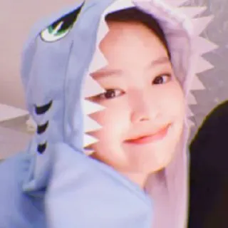 🌹 phụ nữ, cô gái, cá mập, trang phục cá mập, trang phục động vật, dễ thương, chân dung telegram sticker