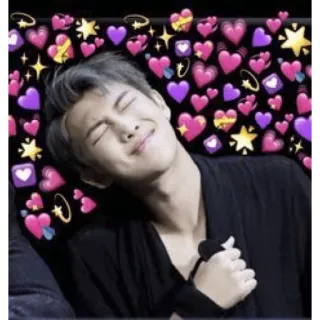 😀 RM ハート, KPOP, アイドル, RM, 愛, 可愛い telegram sticker