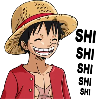😁 Luffy One Piece 动漫, 卡通, 海贼王, 路飞, 草帽, 海盗 telegram sticker