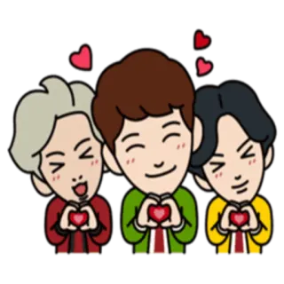 💙 cartoon, love, heart, friendship, affection, cute whatsapp sticker