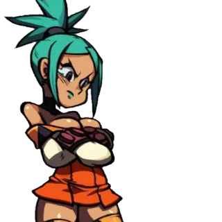 🏆 Cerebella Skullgirls 비디오 게임 캐릭터, 격투 게임, 디지털 아트, 애니메이션 소녀 telegram sticker
