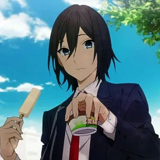 ❤ Izumi Miyamura Horimiya Anime, Schule, Junge, Eis, Schüler telegram sticker