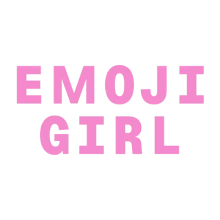 🩷 EMOJI GIRL Emoji, Cô gái, Màu hồng, Chữ, Nhãn dán whatsapp sticker