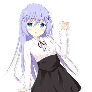 😇 Anime, Menina, Fofa, Adesivo, Desenho animado telegram sticker