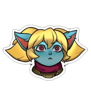 ๐ฎ Poppy League of Legends papavero, League of Legends, LoL, videogioco, carino, blu, bionda telegram sticker