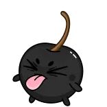 😝 과일, 체리, 혐오, 만화, 표정 telegram sticker