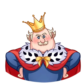 😒 왕, 왕족, 왕관, 만화, 캐릭터, 군주, 왕실 whatsapp sticker