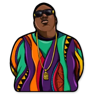 😎 The Notorious B.I.G. rapper, biggie smalls, notorious, hip hop, cantor telegram sticker