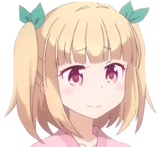 😁 anime, cô gái, tóc vàng, dễ thương telegram sticker