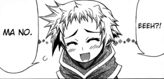 😅 MA NO. 
EEEH?! Manga, Anime, Niedlich, Junge, Sprechblase telegram sticker
