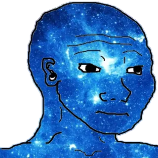 😀 wojak, galaxy, meme, internet, sad, face telegram sticker