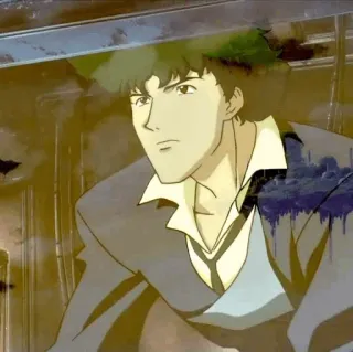 🚀 Spike Spiegel Cowboy Bebop 애니메이션, 카우보이 비밥, 스파이크 스피겔, 스페이스 웨스턴, 캐릭터 whatsapp sticker