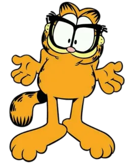 🤓 Garfield Desenho animado, Gato, Garfield, Óculos telegram sticker