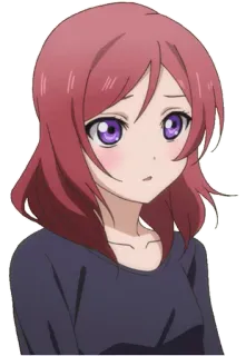 😯 Maki Nishikino Love Live! อนิเมะ, มังงะ, น่ารัก, ผู้หญิง, ภาพเหมือน, ตัวละคร, มากิ นิชิชิโนะ, Love Live! telegram sticker