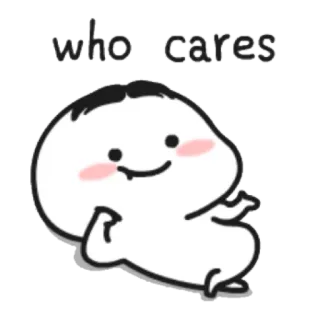 🤷‍♀️ who cares niedlich, Cartoon, gleichgültig, Figur telegram sticker