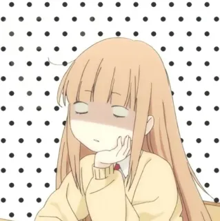 🥕 Anime, gelangweilt, süß, Mädchen, Cartoon, erschöpft whatsapp sticker