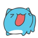 🤪 fofo, bolha, feliz, desenho animado, azul telegram sticker