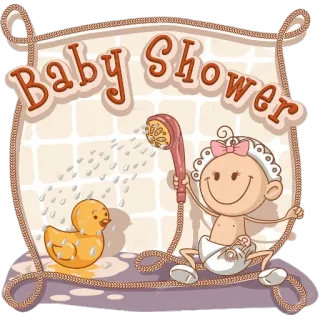🚿 Baby Shower Вечеринка для беременных, Ребенок, Душ, Резиновая уточка, Праздник telegram sticker