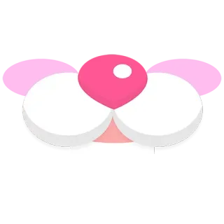 👃 chien, nez, filtre, rose, blanc telegram sticker