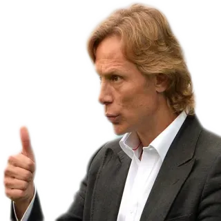 👍 pria, jempol ke atas, gestur, potret telegram sticker